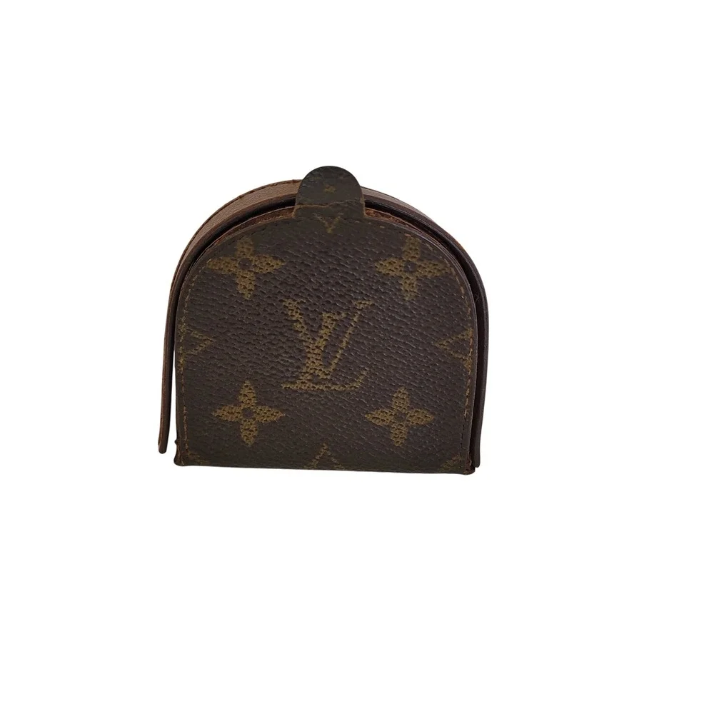 Louis Vuitton Monogram Porte Monnaie Cuvette Coin Purse Brown Wallet M61960
